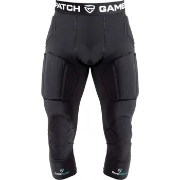 Dámské legíny Kompresní unisex legíny GAMEPATCH PADDED 3/4 TIGHTS WITH FULL PROTECTION L Černá, Bílá