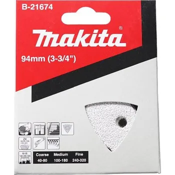 Brusný papír Makita Příslušenství - Sada brusných papírů na barvu, 94x94 mm, 10 ks B-21674