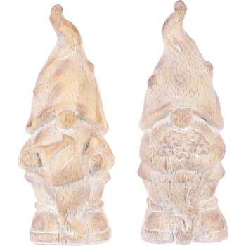 Vánoční ozdoba Autronic Trpaslík - mix 2 druhů, polyresin, imitace dřeva, cena za 1 ks - SM513