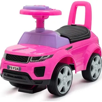 Dětské elektrovozidlo Baby Mix Dětské odrážedlo SUV Prime růžové v kůži Růžová