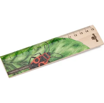 pravítka Lesní svět Dřevěné pravítko 15 cm - Ruměnice
