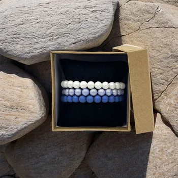 Náušnice Dárková sada náramků – Ledová luna