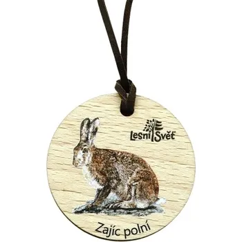 Lesní svět Dřevěná medaile masiv - Zajíc