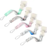 BabyOno Pásek na dudlík s klipsou - mix barev