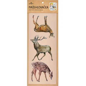 Textilní nažehlovací páska Lesní svět Nažehlovačka S 014 - Jelení rodinka