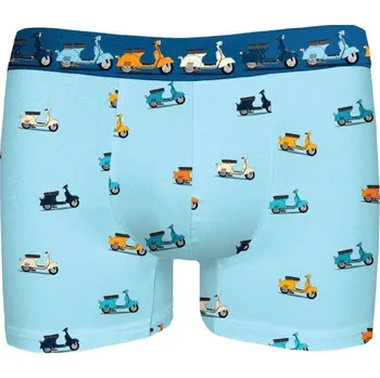 Boxerky Pánské boxerky JOHN FRANK JFBDWPMOD507 Mini scooter Sv. modrá XXL