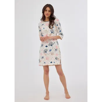 Dámské oblečení Cornette noční košile 464/392 Selena 2 - ecru, XL (Bavlněná noční košile dámská)