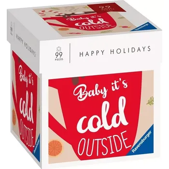 Puzzle RAVENSBURGER Happy Holidays Baby venku je zima 99 dílků