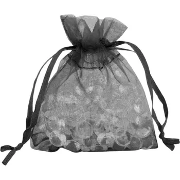 Dárková taška Organzový sáček 15x23cm Černý (Black)