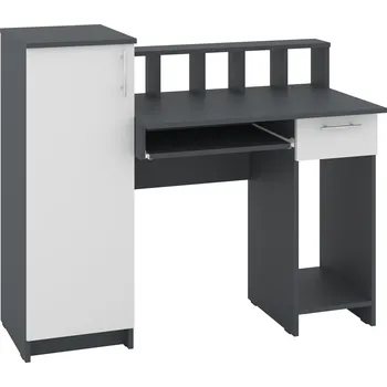 Psací stůl Max-i PC | Psací stůl TORGNY s nástavcem Zvolte barvu:: antracit + bílá