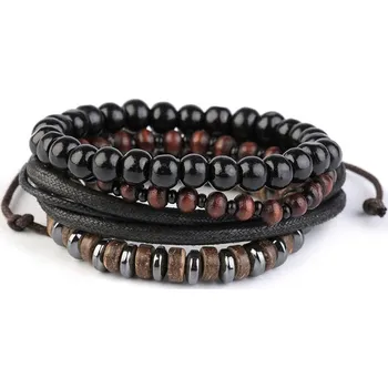 Náramek Sada náramků, barva 4 černá