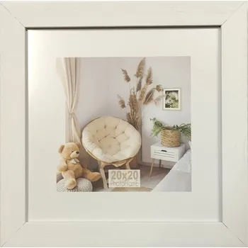 Digitální fotorámeček Bondecor Fotorám bílý 25151PLF, plexi sklo, 20x20 cm
