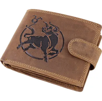 Peněženka Znamení zvěrokruhu Býk (Pánská peněženka z kůže)