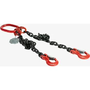 Upínací popruh BEST MAXX 2120 kg Vázací řetěz G8 dvoupramenný, oko-hák, 7mm Délka úvazku: 1 M