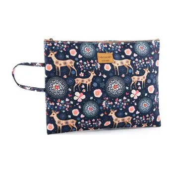 Set školních potřeb Pouzdro voděodolné se zipem hand made 33x24,5 cm - 1 ks - 6 modrá tmavá