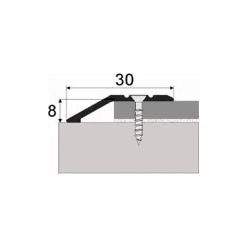 Stavební profil Ukončovací nájezd hliníkový do 8 mm / d.2,7m samolepící buk světlý AKCE