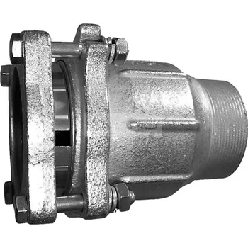 Vodovodní potrubí AGAFLEX AK spojka 3", 87,5-90,0mm, s přírubou, s vnějším závitem, svěrná, voda, litina/pozink