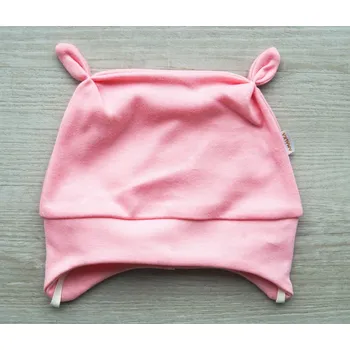 Kojenecké oblečení AMÁLKA Bavlněná čepička, lososová Velikost: 74-80