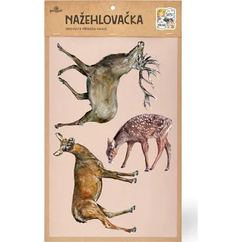 Textilní nažehlovací páska Lesní svět Nažehlovačka L 015 - Jelení rodinka