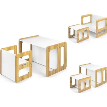 Dětský pokoj Sada nábytku Milly Mally Stella 3v1 stůl a židle Natural