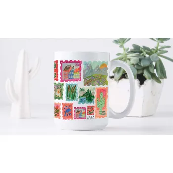 ePiPí Velký keramický hrnek 450 ml - Známky