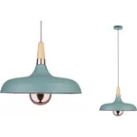 PAULMANN Závěsné svítidlo Neordic Juna 34cm zelená / měď / dřevo - PAULMANN P 79655