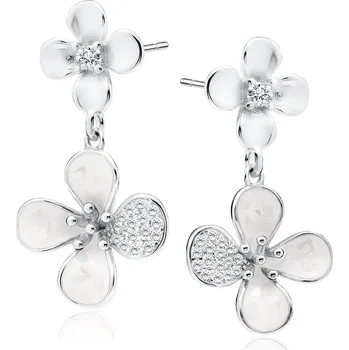 Náušnice Olivie Stříbrné květinové náušnice 9423 Ag 925; ≤2,8 g.
