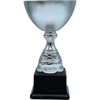 Sportovní pohár Standart NJS0405B Výška poháru: 22 cm, Průměr kalichu: 12 cm, Barva: Stříbrná