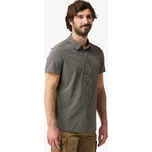 FORCLAZ Pánská turistická košile s krátkým rukávem NH 500 Fresh XL BÉŽOVÁ|ŠEDÁ