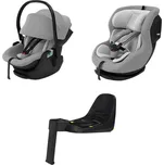 THULE autosedačka Maple Light Grey + autosedačka Elm Light Grey + základna Alfi