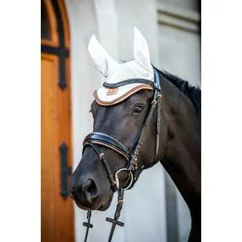 Koňská maska proti hmyzu Čabraka na uši -Edinburgh- vanilkový Pony