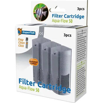 filtrační náplň do akvária SuperFish Aqua-Flow Easy Click kazeta 50 3 kusy
