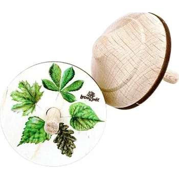 Dřevěná hračka Lesní svět Dřevěná káča - Listy