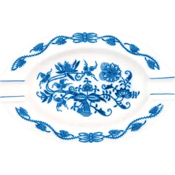 Český porcelán, a.s., Dubí Popelník oválný, 16 cm, cibulák, Český porcelán