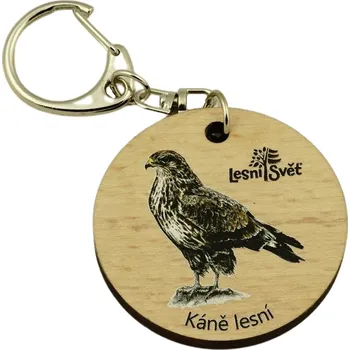 Přívěsek Lesní svět Přívěsek na klíče kulatý - Káně