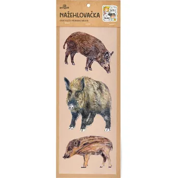 Textilní nažehlovací páska Lesní svět Nažehlovačka S 015 - Kančí rodinka