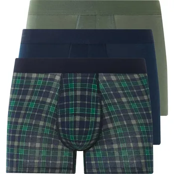 Boxerky LIVERGY® Pánské boxerky, 3 kusy (navy modrá / kostkovaná / zelená, 5/M)