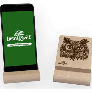 Lesní svět Stojánek na mobil a tablet L - Výr portrét