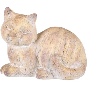 Vánoce Autronic Kočka - zahradní figurka, polyresin, imitace dřeva - SM499