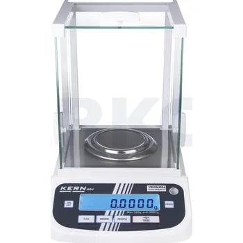 Průmyslová váha Váhy analytické Kern, série ADJ, Typ: ADJ 100-4, Vážní deska [mm]: Ø 90, Skutečný dílek [g]: 0,0001, Váživost [g]: 120