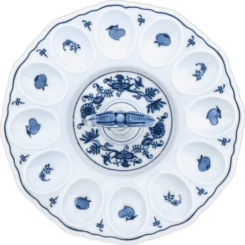 Český porcelán, Dubí Podnos párty na vejce s porcelánovým klíčem 24,3 cm 70541 I.jakost