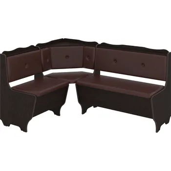 Vomaks unit, s.r.o. Rohová jídelní lavice JANSSEN Zvolte barvu:: wenge, Materiál: koženka - hnědá