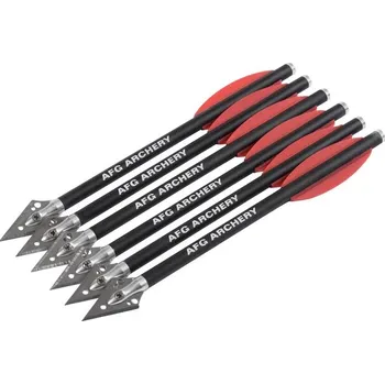 Lukostřelba Sada karbonových loveckých šípů do kuší 6,3 AFG 6 ks