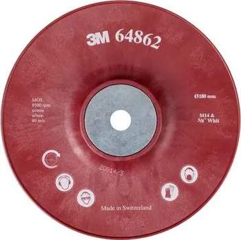 Příslušenství k brusce Unašeč pod vulkánfibrový disk 180 mm M14 3M, 64862