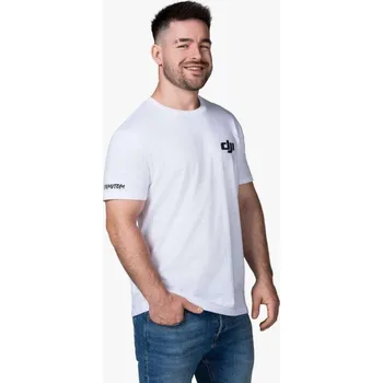 Pánské tričko DJI Triko bílé - logo - S