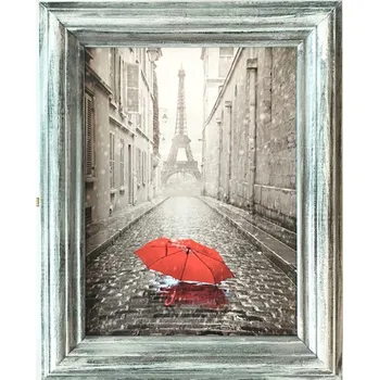 Skříňka na klíč Bondecor Skříňka na klíče šedé dřevo, deštník, 25x31 cm