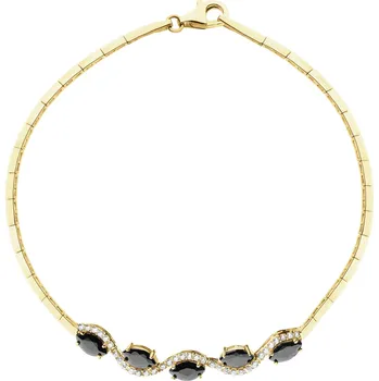 Náramek Zlatý náramek se zirkony - AP540-2388