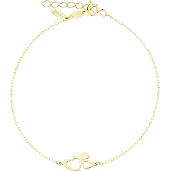 Náramek Zlatý náramek - srdce - AP540-2512