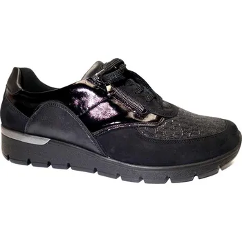 Dámské polobotky Vycházková obuv, Waldläufer, šíře K, černá: Černá Nubuk, velur (semiš) 29,3 44 K - extra široká (29458-28026)