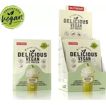 Kloubní výživa Nutrend Nutrend DELICIOUS VEGAN PROTEIN směs 4 rostlinných proteinů, 5x30 g příchuť pistácie a marcipán